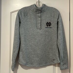 Notre Dame Fighting Irish Under Armour Gray Pullover Running Lightweight Size S